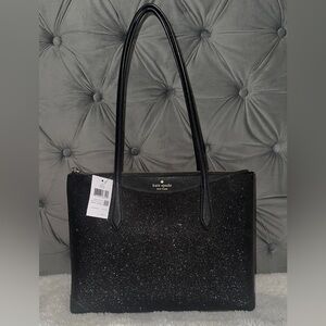 Kate Spade Black Glitter Tote